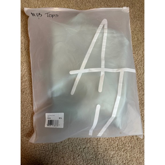 Alexander Jane The Cloud Crew Sage Green Sweatshirt M/L AJ3004 Relaxed Fit - Picture 4 of 4